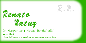 renato matuz business card